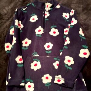 Hanna Andersson quarter zip flower fleece 8